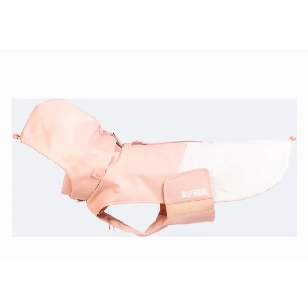 RIFRUF Pink/White‎ Stormhunter Dog Raincoat, Sakura, 8 (XS)